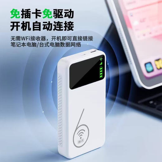 Xiaoyi Prueba gratuita WiFi inalámbrico portátil 6 Nuevo 2025 WiFi móvil portátil Compatible con dispositivos 5G 4G Tráfico de velocidad ilimitada Internet Coche Enrutador doméstico Full Netcom 5Ghz Premium Edition 10000 mAh