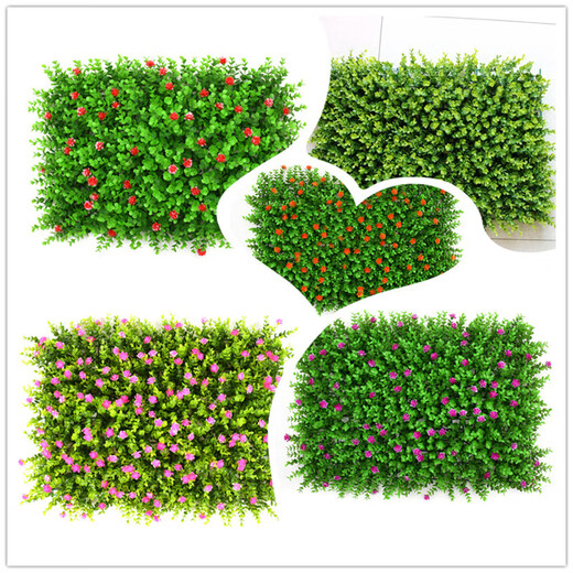 Simulated outdoor plant wall plastic fake lawn background living room plants indoor balcony artificial turf door head mixed flowers and plants