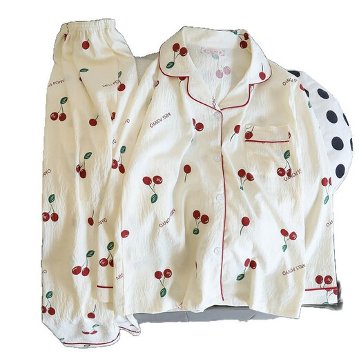 荣西图（RONGXITU）薄款云朵棉睡衣甜美ins风家居服可外穿 826#大樱桃 175 L