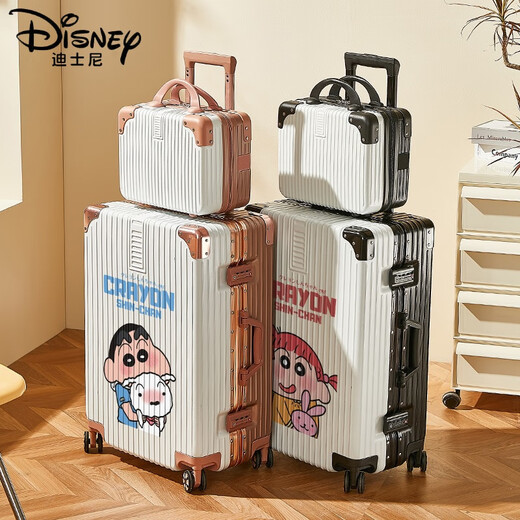 
Disney suitcase women's 2025 new cute cartoon student trolley case ins internet celebrity password box durable travel case men 1283 (zipper style) white and black 20 inches