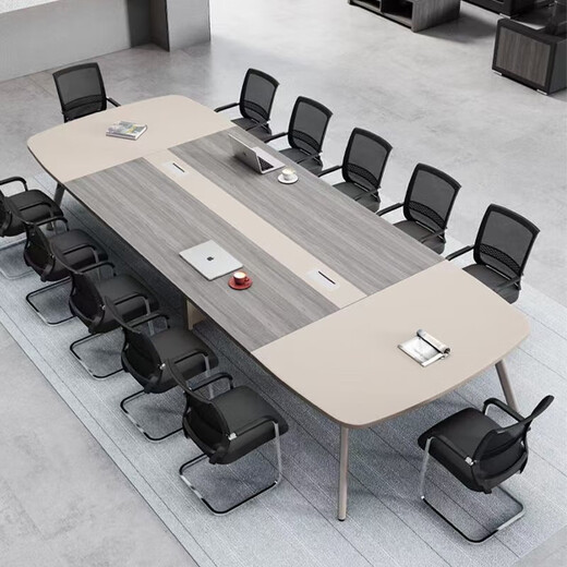 Conference table long table simple modern office negotiation training table large and small conference room table and chair combination 1.8*0.9 meter conference table