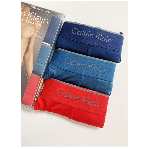 Calvin Klein Spot Authentic CK Underwear Single Thong Underwear Swein Slippery Bajo Tanga Tanga NB1876 Flagnia oficial Red/Titanium Azul/Azul Hidden 3 Strips S