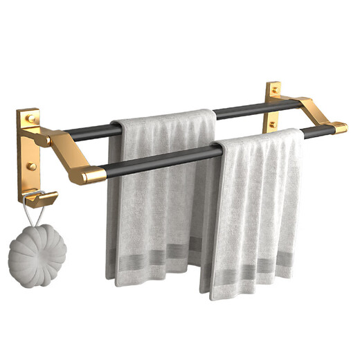 Moran Nuoer's Piercing Rack Rack Rack Rack Rack Rack Crochet Horme de salle de bain Single et double serviette Rod Yahei 3 SETS 13590