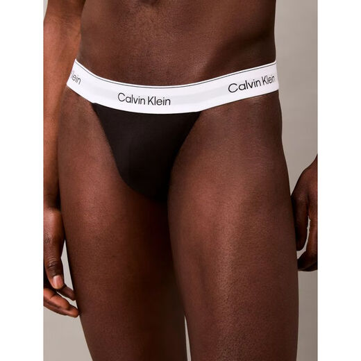 Calvin Klein CK Icon Men's Cotton Stretch Thong 3-Pack Stylish and Comfortable Stylish Gift for Your Boyfriend NB4386 Black 3 Pairs S