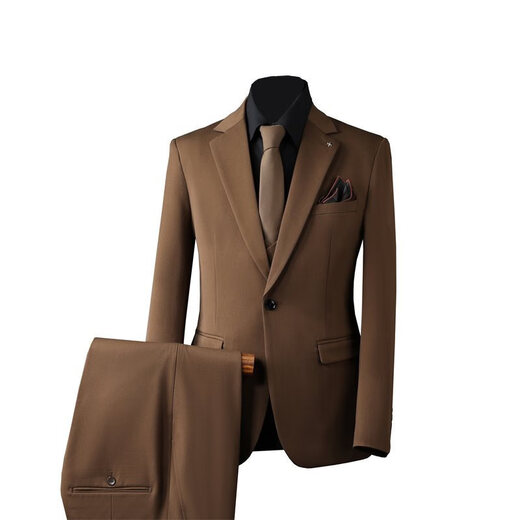 SUSTYLE international first-line brand high-end suit suit male groom wedding dress British business slim commuter suit black (suit + trousers) gift box XL 125-135Jin Jin equals 0.5 kg