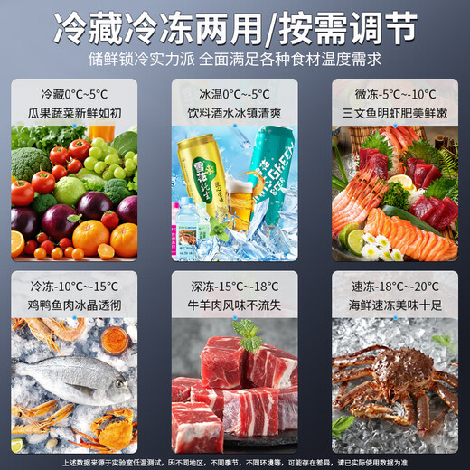 雪音冰柜减霜大容量卧式冷柜家用商用冷藏冷冻单温双温一级节能雪柜厨房囤货冰箱 728双温【双箱两用】长1.43米
