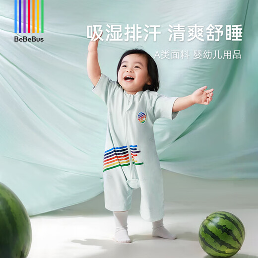 bebebus small cool breeze sleeping bag summer baby thin children's legs sweat-absorbing and breathable sleeping bag M size
