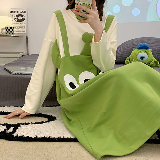 Bunte Edelstein Frühling und Herbst Neu süße große Größe Langsamen Nachthemdstudentin Hauskleidung 81500 Pure White Princess Style B 170 m (geeignet für 80-100 Jin [Jin entspricht 0,5 kg])