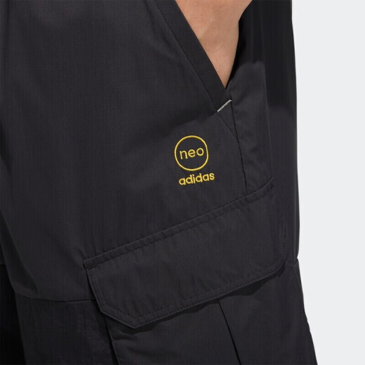 阿迪达斯（adidas）neo短裤男裤夏季新款运动裤子休闲梭织工装风短裤休闲梭织 HC9737黑色 XS