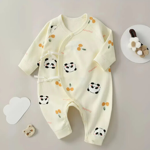 
[Four Seasons Baby Climbing Clothes] Spring and Autumn Baby Clothes Class A Pure Cotton Newborn Onesie Long Sleeve Boneless M12013 Blue Dragonfly 66cm