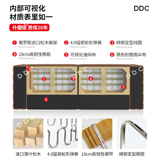 ddc大白布艺沙发奶油风云朵沙发直排3.0M 9224y-16