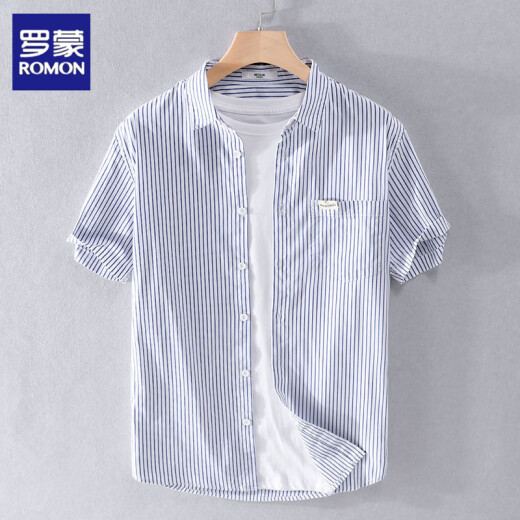 Camiseta de manga corta de manga corta de manga de mangas de hombres Romon Romon ROMON ROMON