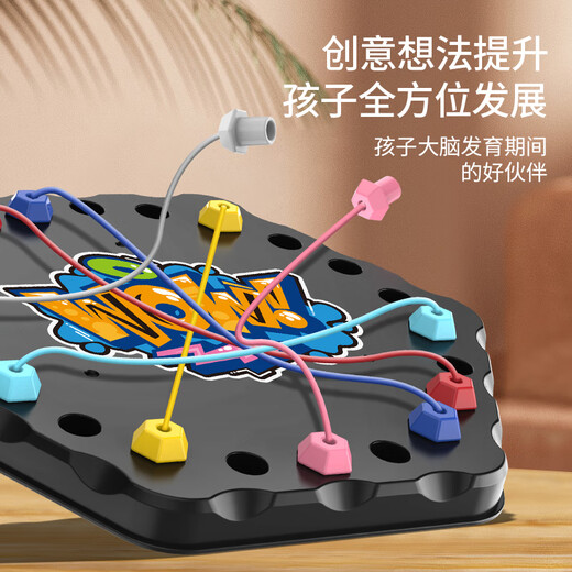 Bellion Unzip-Seil Herausforderung Herausforderung Kinder Gehirndacht Logik Training Fokus Intelligenz Spielzeug Eltern-Kind Interaktives Spiel E-Commerce Box Unzip Seil Herausforderung 10 Seil + Aufbewahrungstasche