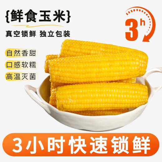 Jingmi Northeastern yellow waxy corn 1.8Jin Jin is equal to 0.5kg (3-4 ears) Northeastern sweet sticky corn on the cob breakfast corn directly from the source