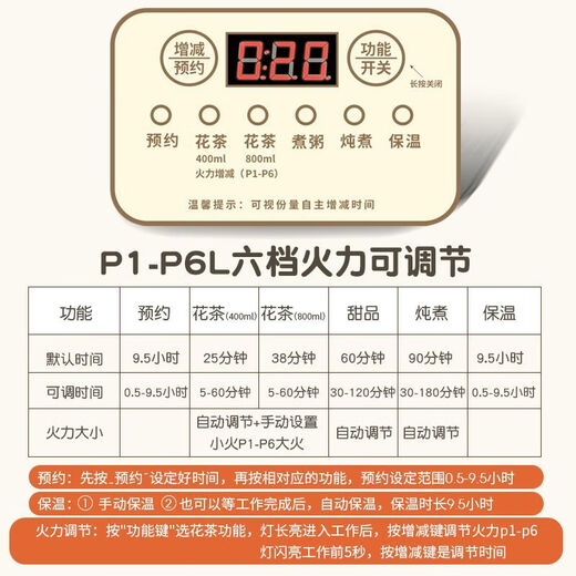 Good tool health pot all-glass kettle multi-function teapot mini office teapot for one person filter separated insulation stew pot health cup small tea flower teapot smart 1.05L glass cup