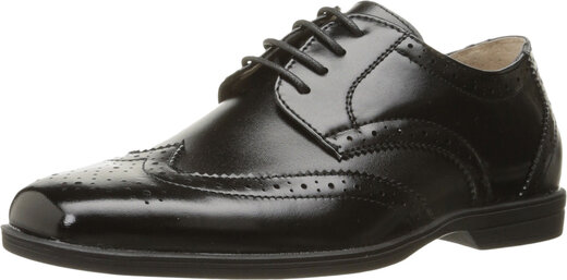 Florsheim Boys, Reveal Wingtip Oxford Shoes JR Little Kid and Big Kid, Black//White Black//White 11 M US Little Kid