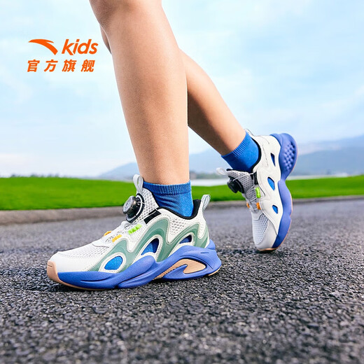 ANTA Children's Sandals Men's and Women's Big Children's Shoes 2025 Summer New Overbearing Frame Shoes Sports Shoes Baotou Beach Sandals Boys Gray/Diatom Green-6 36