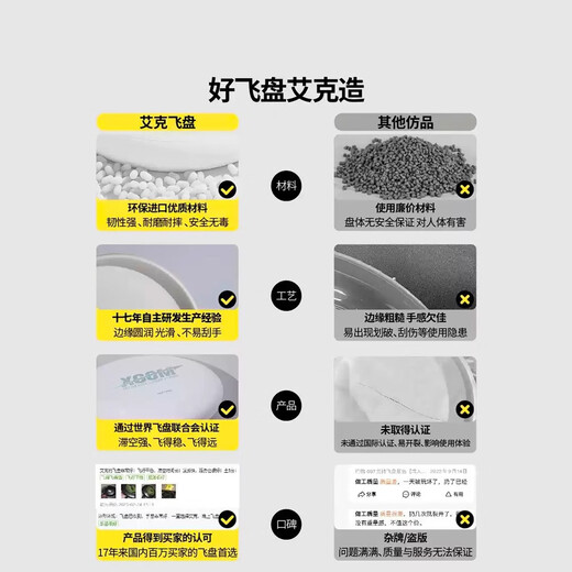 X-COMXCOM Ike outdoor flying disc functional luminous red, white and blue limited 175g extreme sports competitive flying disc flying saucer