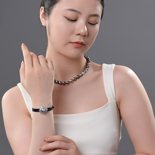 Dara Seawater Pearl Bracelet Perfect Round Extremely Bright Tahitian Pearl Bracelet Premium Birthday Chinese Valentine's Day Gift for Girlfriend