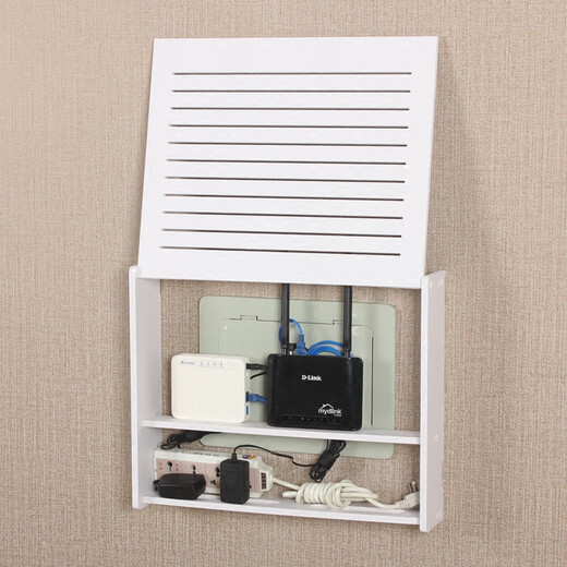 Ni Zhier customized multimedia hub box cover box without punching wireless router storage box wifi shelf wall-mounted installation [3524] Mao C01 upgraded thickened board