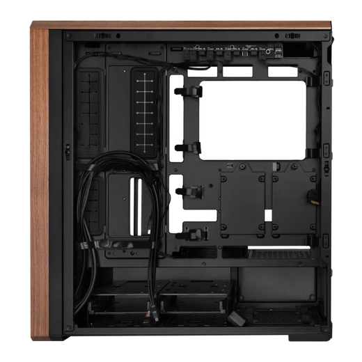 LIANLI L217 mid-tower desktop gaming case, black, comes standard with 5 fans/supports EATX motherboard/supports back-plugging/dual switches