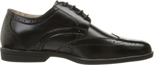 Florsheim Boys, Reveal Wingtip Oxford Shoes JR Little Kid and Big Kid, Black//White Black//White 11 M US Little Kid