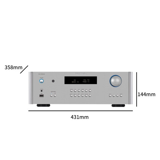 ROTEL Luyao RA-1572MKII audio HiFi high-fidelity amplifier home Bluetooth amplifier stereo combined power amplifier 200W/channel Silver