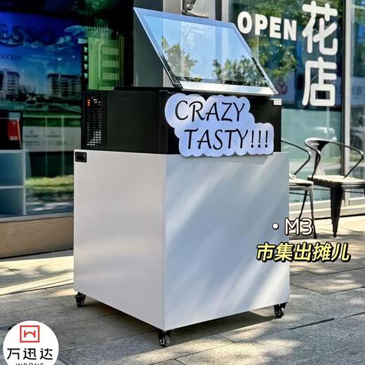 WDONE万迅达小钢炮冰淇淋展示柜小型台式商用冰激凌gelato定制冰柜M3 性价比首选【小钢炮+可移动柜台】 (655*740*355)小钢炮M3