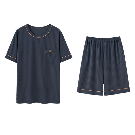 Langsha 2025 Neuem Herren Sommerpyjama kurzärmelige Heimkleidung Herrenjungen Teenager Sommer Sommer großer Anzug HDE-9913 L