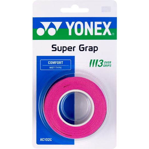 YONEX尤尼克斯羽毛球手胶运动吸汗带握把胶AC-102C-026粉色三条装