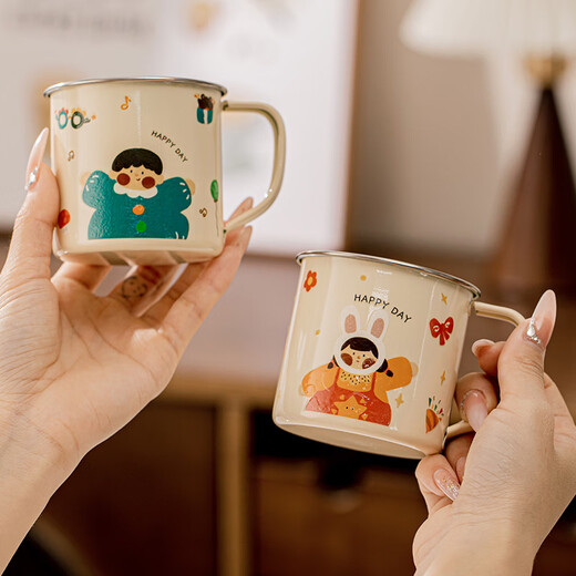 TREEJACK 316L Stainless Steel Children's Cartoon Mark Water Cup Baby's Special Mouthwash Drinking Cup Milk Juice Drink Cup