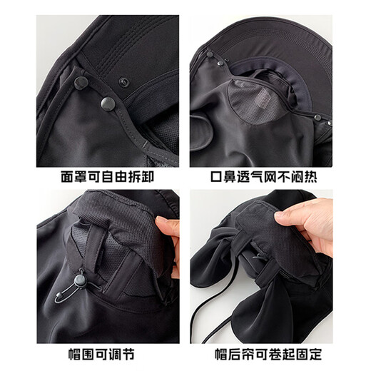 Woodpecker (TUCANO) sun protection hat, unisex sun hat, fishing hat, hiking hat, sun hat, outdoor anti-UV neck protection hat for men