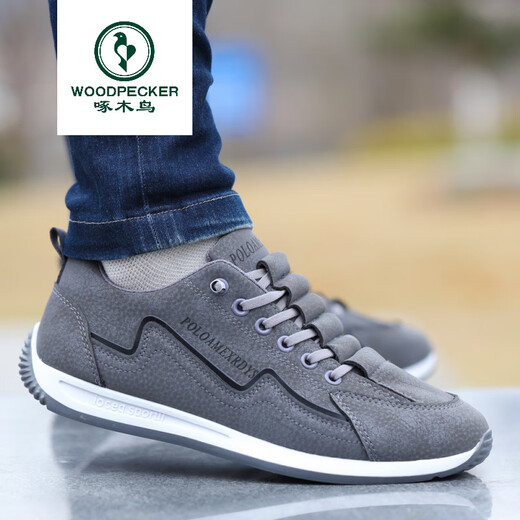 Zapatos para hombres de Woodpecker 2025 SPRING Sports Ligewight Sports Casual zapatos casuales para hombres que conducen por el trabajo y zapatos para caminar para hombres AW9902 Azul [Estilo de tela] Pequeño disparo 38