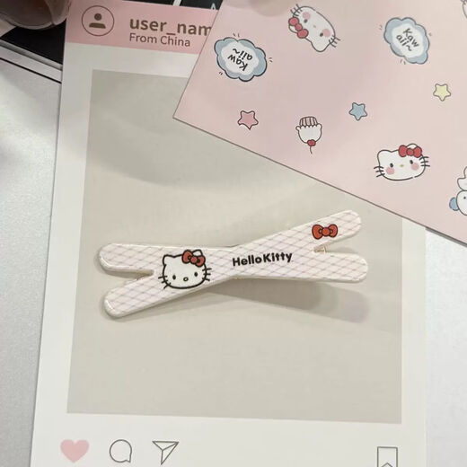 Sweet Girl Heart Kt Cat Cent Vidting Link Cartoon Student Glips Clip Clip Ins Central de cabello de alto valor Kt Corta de pelo [Fotos principales 5]