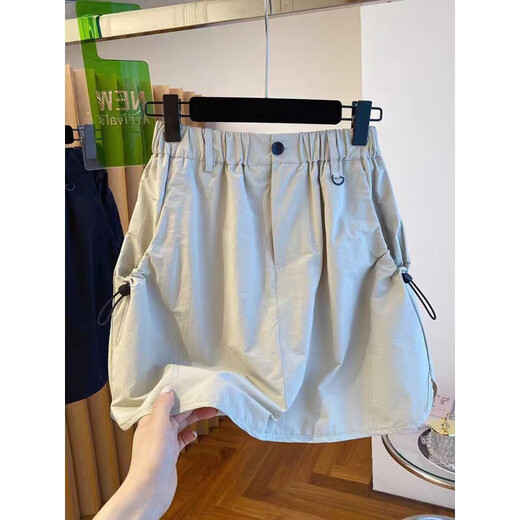 传祺威登韩版夏季胖mm加大码300斤设计感工装复古半身裙短裙女宽松高腰 黑色 R831 2XL 150-190斤