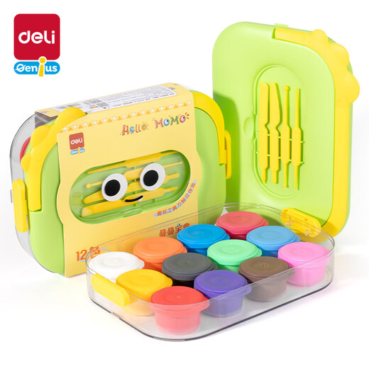 
Deli (deli) Children's 12-color ultra-light clay stacked box color mud plasticine student children's birthday gift YC999-12