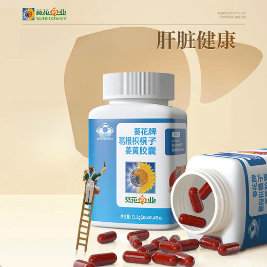 葵花药业小葵花护肝片姜黄葛根枳椇子护肝胶囊养肝清肝脂肪肝熬夜喝酒应酬 【二盒装】30粒