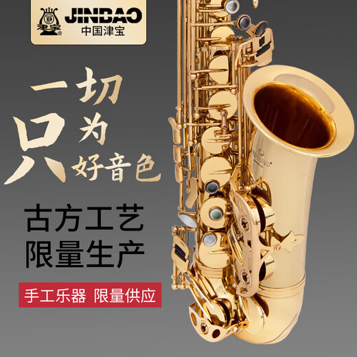 津宝中音萨克斯乐器JBWAS-10双筋按键专业演奏萨克斯初学者管乐器