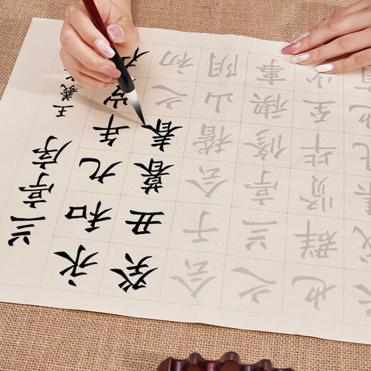 Jiuqi Wenfang Zhongkai calligraphy brush copybook European calligraphy beginners entry set Adult calligraphy copy soft pen work paper meditation student Lanting preface antique calligraphy practice calligraphy six collections