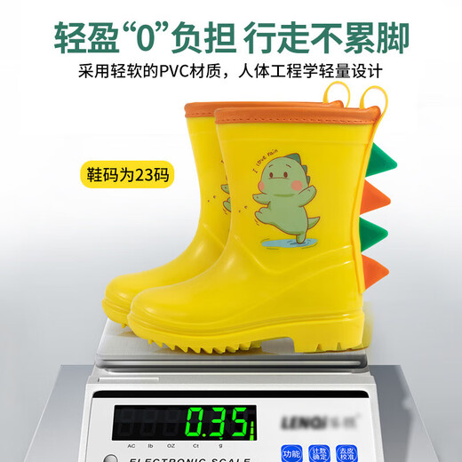Betas Betas Botas de lluvia para niños para hombres y mujeres Ligeros y no deslizantes Nuevo impermeable y transpirable Media Tubo Dinosaurio Botas de lluvia integradas Azul 27 Longitud del pie recomendado 15.5 cm