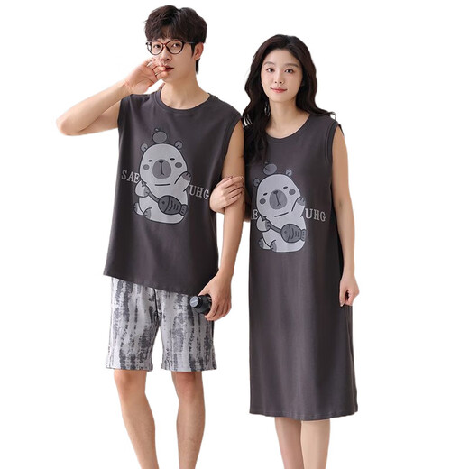 荣西图（RONGXITU）睡衣夏季短袖卡通可爱家居服套装显瘦 829 170 女M