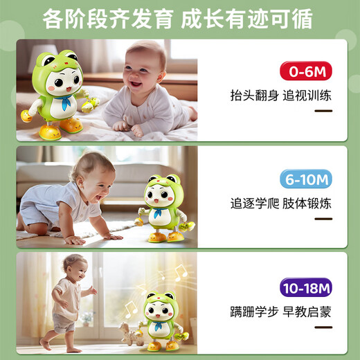 千封儿童青蛙跳舞机器人玩具带灯光会唱歌益智早教机2男女孩0-3岁 礼盒跳舞蓝兔【48首歌+电池+礼袋