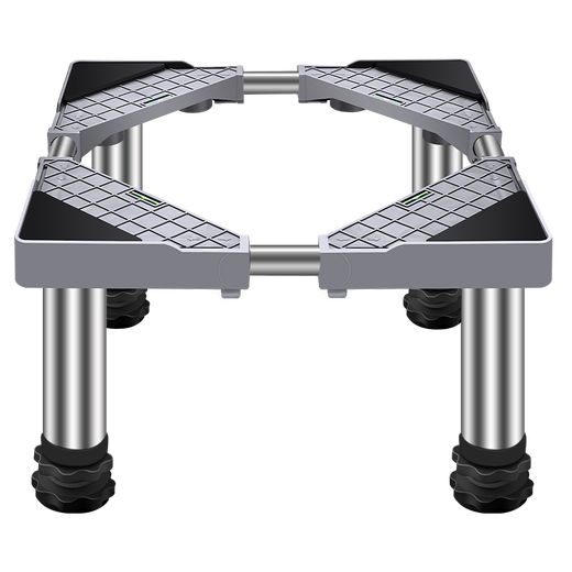 Washing machine base stainless steel raised pad height stand fully automatic roller adjustable stand refrigerator ice machine stand 8-legged stand total height 19-22cm gray