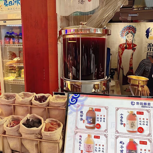 力人小吊梨汤机商用酸梅汤机饮料机火锅店茶饮机烤梨店专用热饮机中药花茶炖煮机 20L（37*37*65cm高2000瓦） 37*37*65