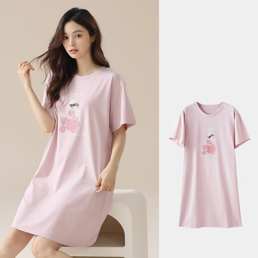 Hengyuanxiang-Nachthemd für die kurzärmelige Sommer-Kinderpyjamas von Frauen für die Kleidung für lose und atmungsaktive Kleidung im Freien im Freien 15620 2xl 175/140-160jin [Jin gleich 0,5 kg]