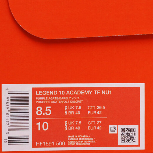 耐克（Nike）天朗足球耐克Tiempo传奇10中端TF碎钉人草足球鞋男HF1591-500 紫绿蓝#HF1591-500 41 (260mm) US8