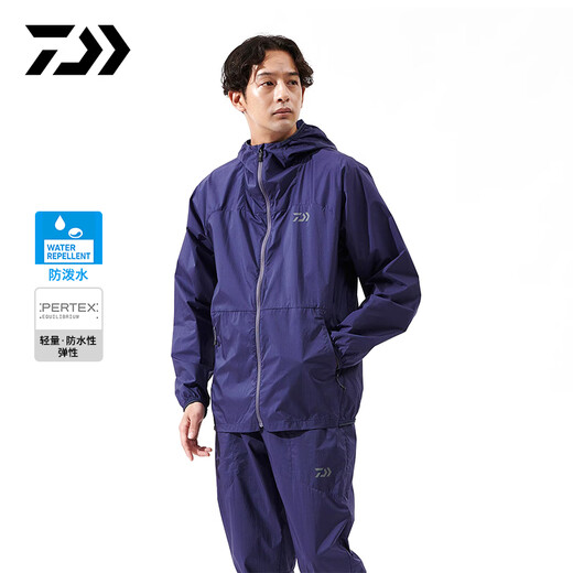 DAIWA 25 spring and summer DJ/DP-5025 PERTEX lightweight skin clothing fishing jacket/trousers fishing clothing single piece - jacket black gray XL