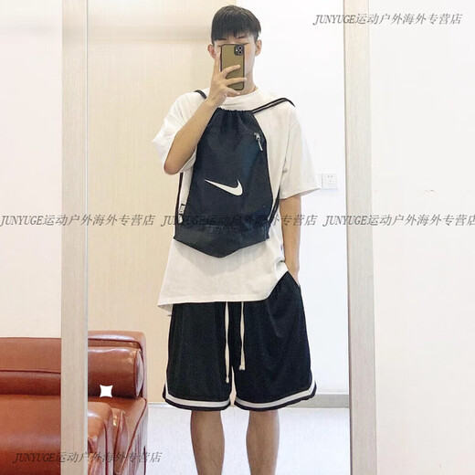 耐克（NIKE）运动休闲健身训练抽绳收纳篮球双肩背包拎包BA5953-010 DM1885-693肉色 尺寸：50*36*6cm