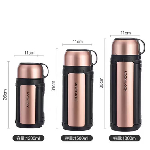 乐扣乐扣（locknlock）户外旅行车载大容量1L15L18L保温壶 lhc141 lhc1413蓝色-有背带14132L1.8L
