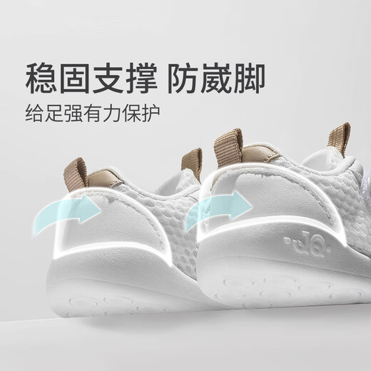 Los mismos zapatos para niños pequeños de bebé del Dr. Jiang para Summer Soft Sole Anti-Slip Functional Shoes Mesh Baby Baby Shoes Baby Stage de niños y niñas de un escenario Milky White 15